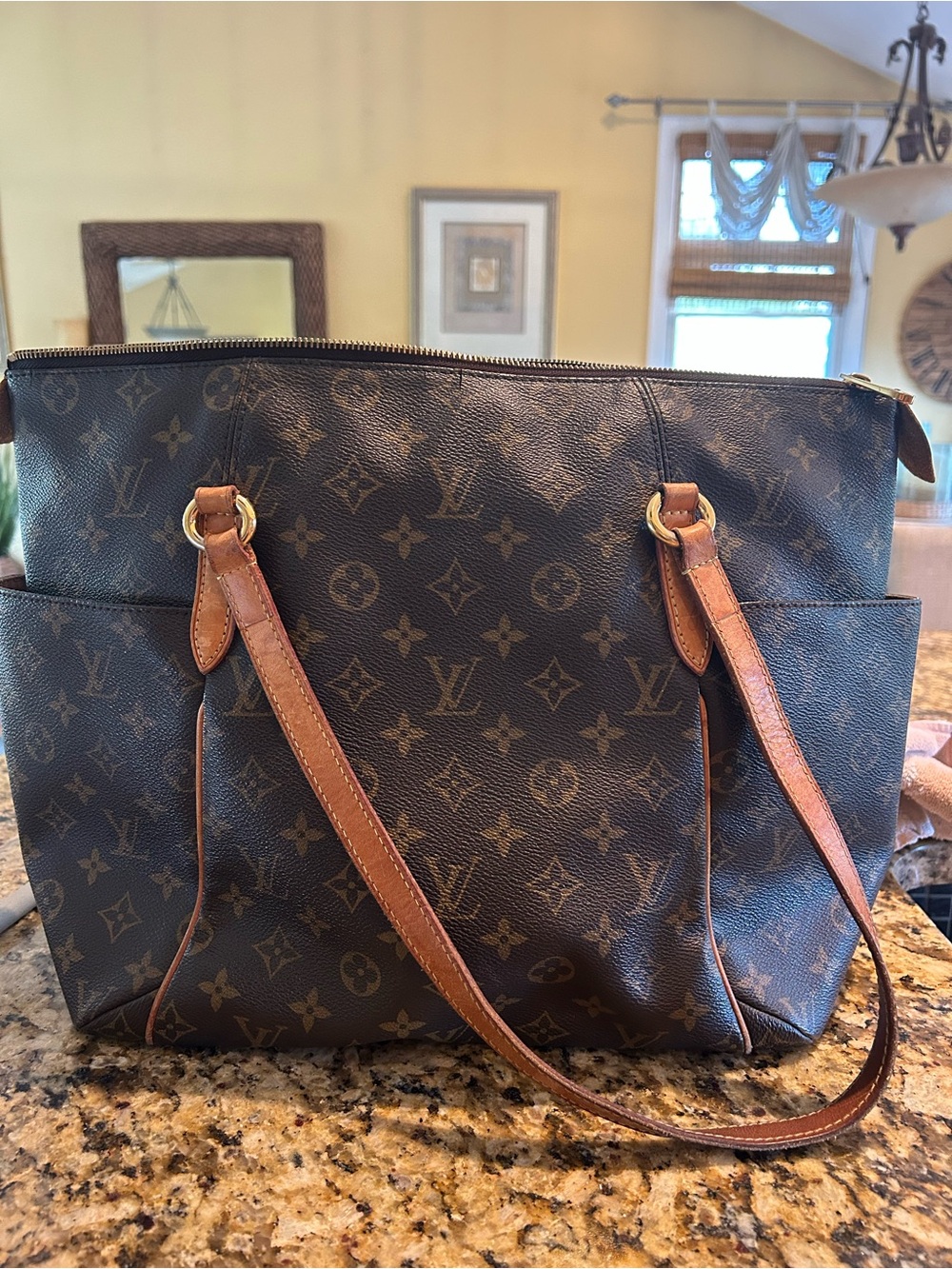 Louis Vuitton Monogram Tote in Brown and Tan